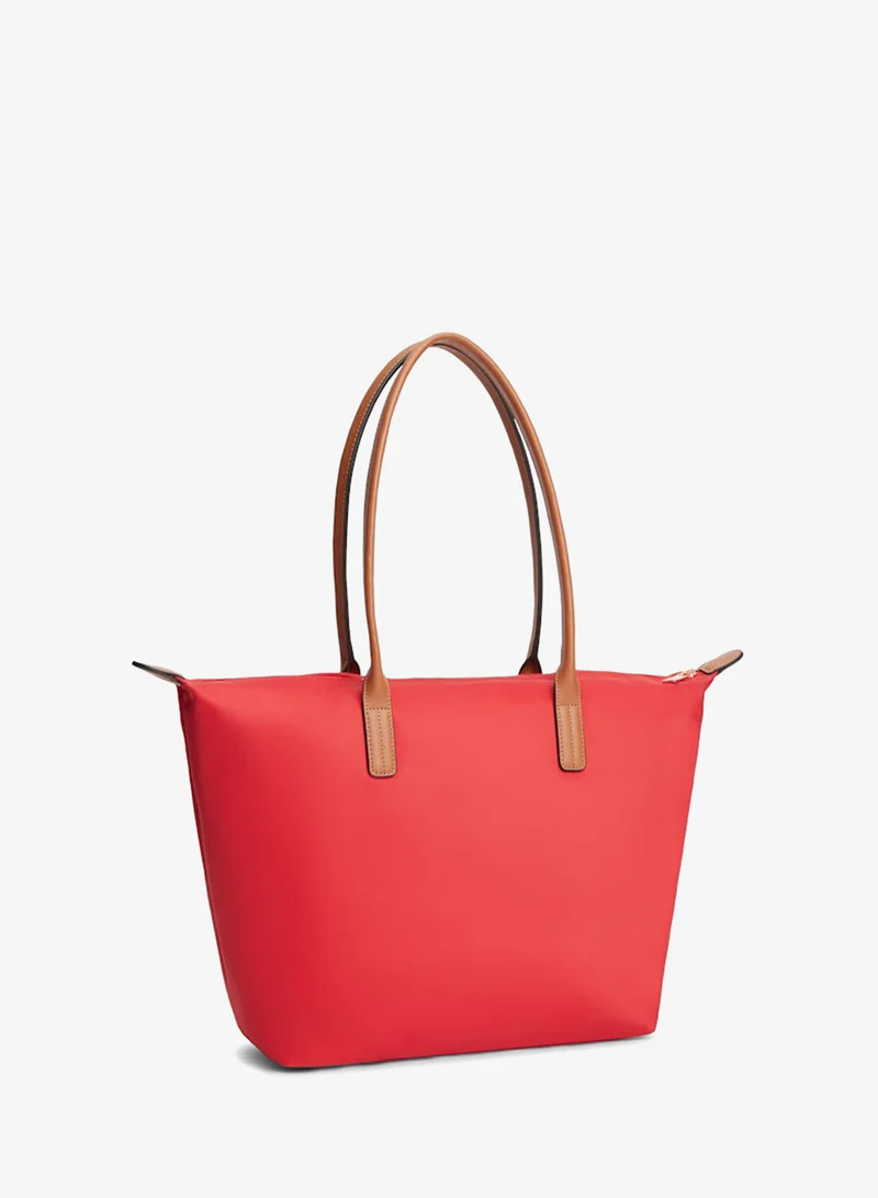 Tommy Hilfiger Primary Red TH Monogram Plaque Nylon Tote Bag for Women | Best Price UAE